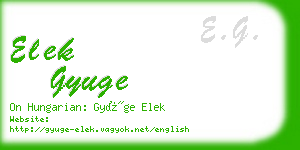 elek gyuge business card